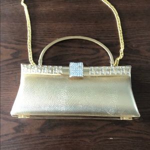 Small gold evening bag